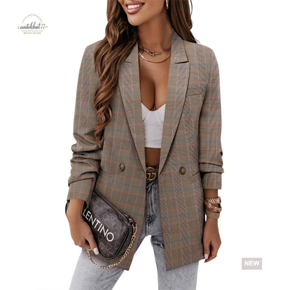 Women's Business Casual Blazer Jacket Lined Professional Suit Jacket